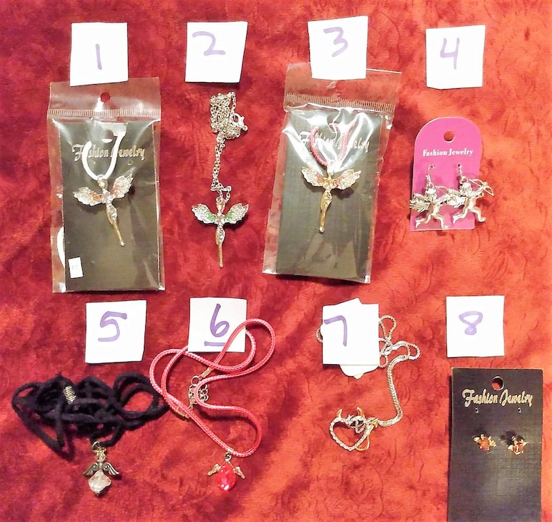 feather necklace and earrings wing necklace and earrings #3 Angel devil