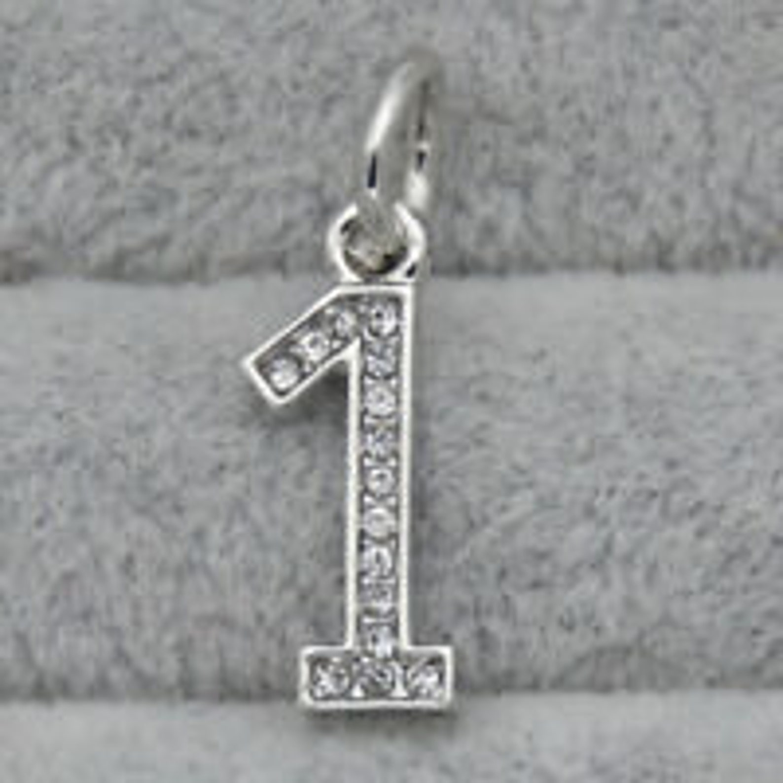Number charms with rhinestones and pearls Etsy
