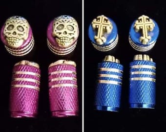 2(pair) tire valve stem cap covers motorcycle or car