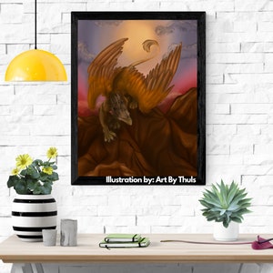 Fantasy Gryphon/Griffon/Griffin Kunstdruck - (8x10)