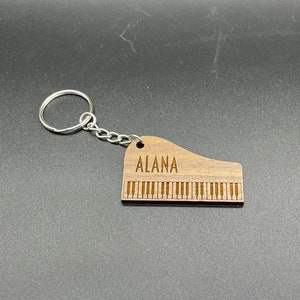 Personalized Piano Keychain