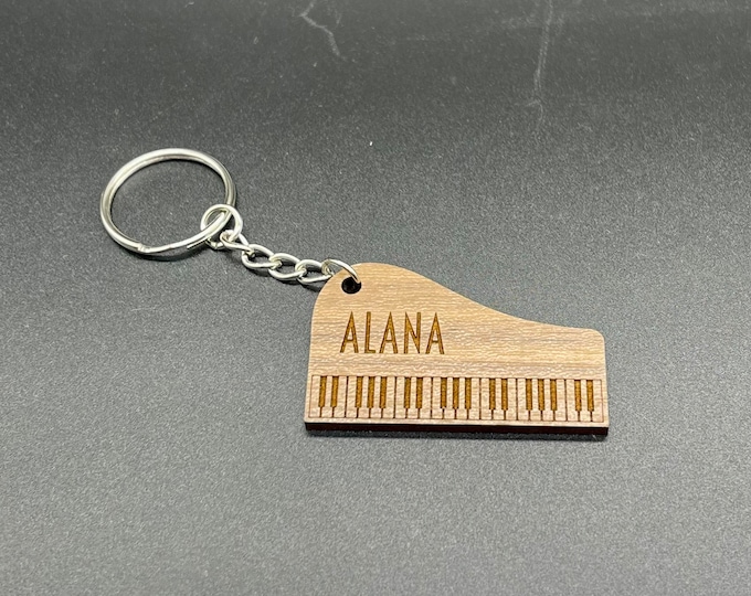 Personalized Piano Keychain - Etsy