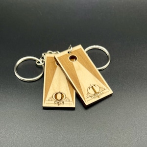 Dual Personalized Cornhole Keychains