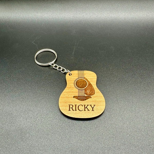 Personalized Acoustic Guitar Keychain