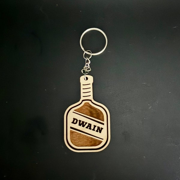 Personalized Pickleball Paddle Keychain