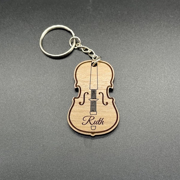 Personalized Violin Keychain