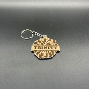 Personalized Cheer Pom Pom Keychain