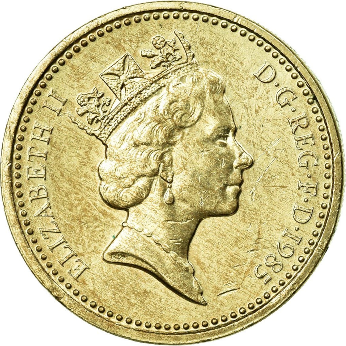 Reino Unido 1 Libra / 1985 Moneda / Reina Isabel II / Moneda Etsy