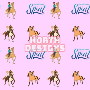 Seamless Spirit Design - Pink - Blue