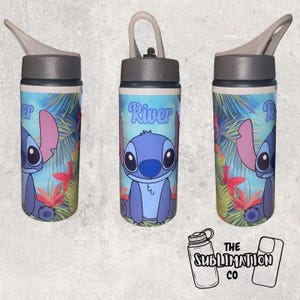 Personalized Stitch-Themed Water Bottle | Custom Name | Cute & Durable | Perfect Gift