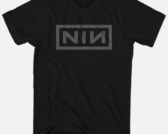 トップス NINE INCH NAILS NIN BOX LOGO t-shirt XL Vintage Nine Inch Nails NIN Reflective Box Logo T-Shirt