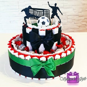 Football gift children chocolate praline cake birthday gift idea