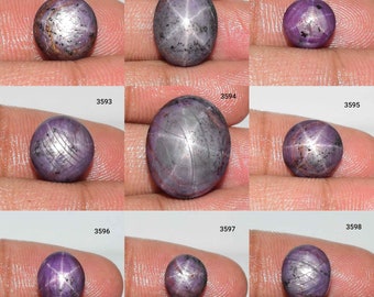 Awesome Six Rays Indian Ruby Star Cabochon, Natural Ruby Star Gemstone, Ruby Star Jewelry, Ruby Star, One Side Polish Ruby Star Cabochon,