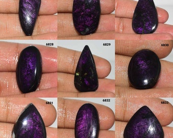 Temptin Purpurit Cabochon, Natürlicher Purpurit Edelstein, Purpurit Gebrauch Schmuck, Purpurit Stein, Glatter polnischer Purpurit Cabochon,