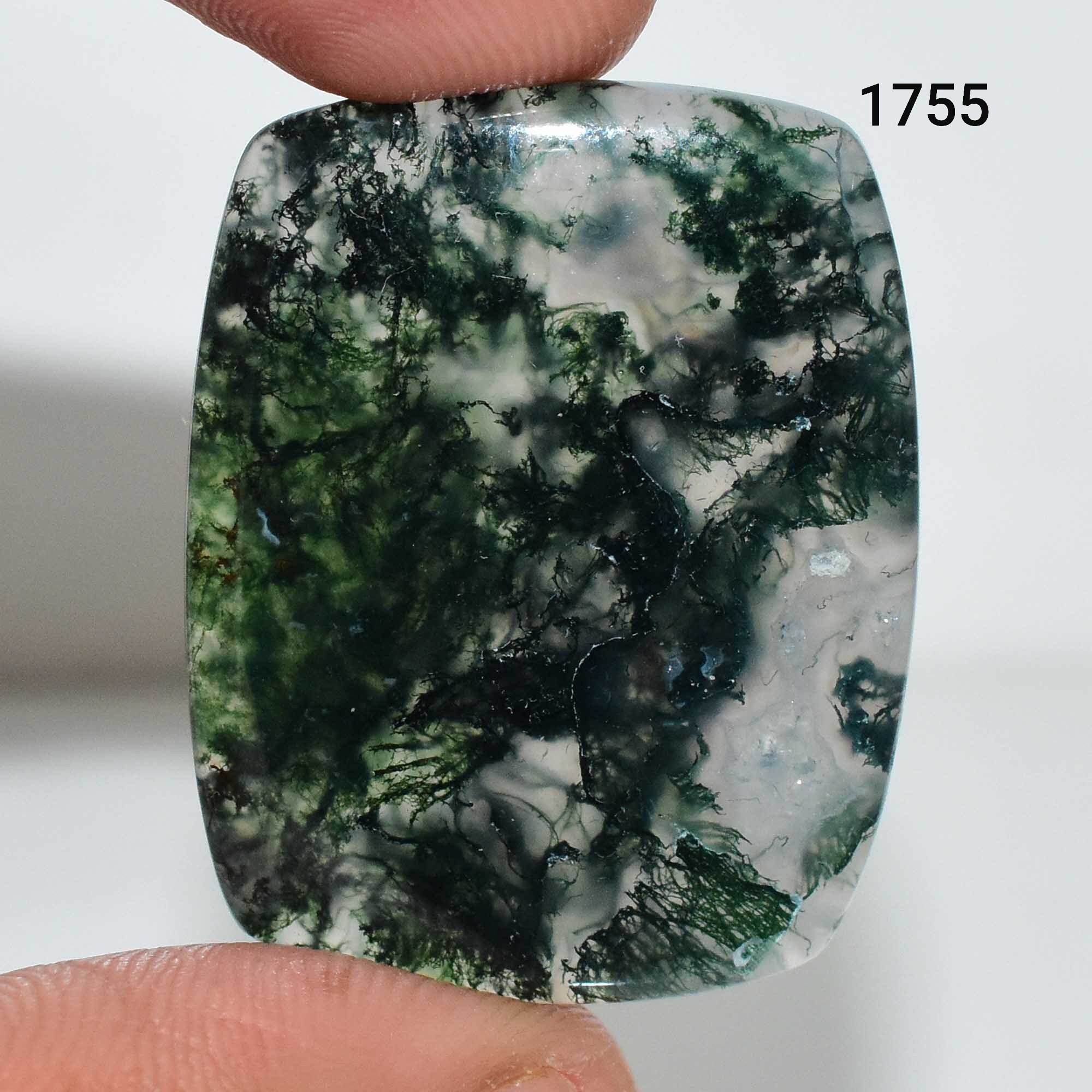 Unique Moss Agate Gemstone Natural Moss Agate Cabochon Moss | Etsy