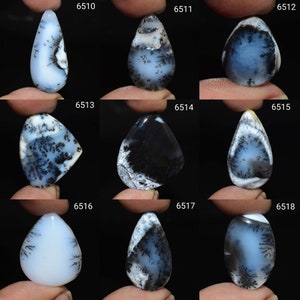 Outstanding Dendrite Opal Cabochon - Dendrite Opal Gemstone For Use Jewelry - Natural Dendrite Opal Gemstone - Dendrite Opal - In Low Price