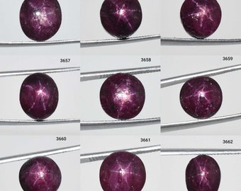 Fabulous Indian Ruby Star Cabochon, Natural Ruby Star Gemstone, Ruby Star Jewelry, Ruby Stone, One Side Polish, Precious Gemstone,