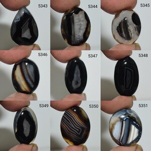 Cabujón de ágata bandeado de diseño exclusivo, piedra preciosa de ágata con bandas naturales, joyería de ágata con bandas, ágata con bandas, cabujones polacos lisos,