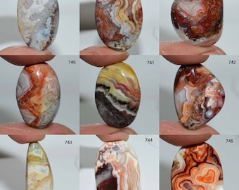 Atractivo diseñador Crazy Lace Agate Cabochon, Crazy Lace Agate Cabochon Jewelry, Natural Crazy Lace Agate Gemstone, Handmade Polish,