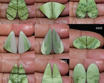 Top Quality Natural Larsonite Gemstone, Matched pair, Larsonite Jewelry, Larsonite Cabochon pair, Larsonite pair, Wholesale Price Larsonite,