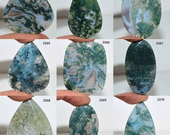 Tempting Moss Agate Gemstone, Natural Moss Agate Cabochon, Moss Agate Jewelry, Smooth polish Moss Agate Cabochon, In Low price Cabochons,