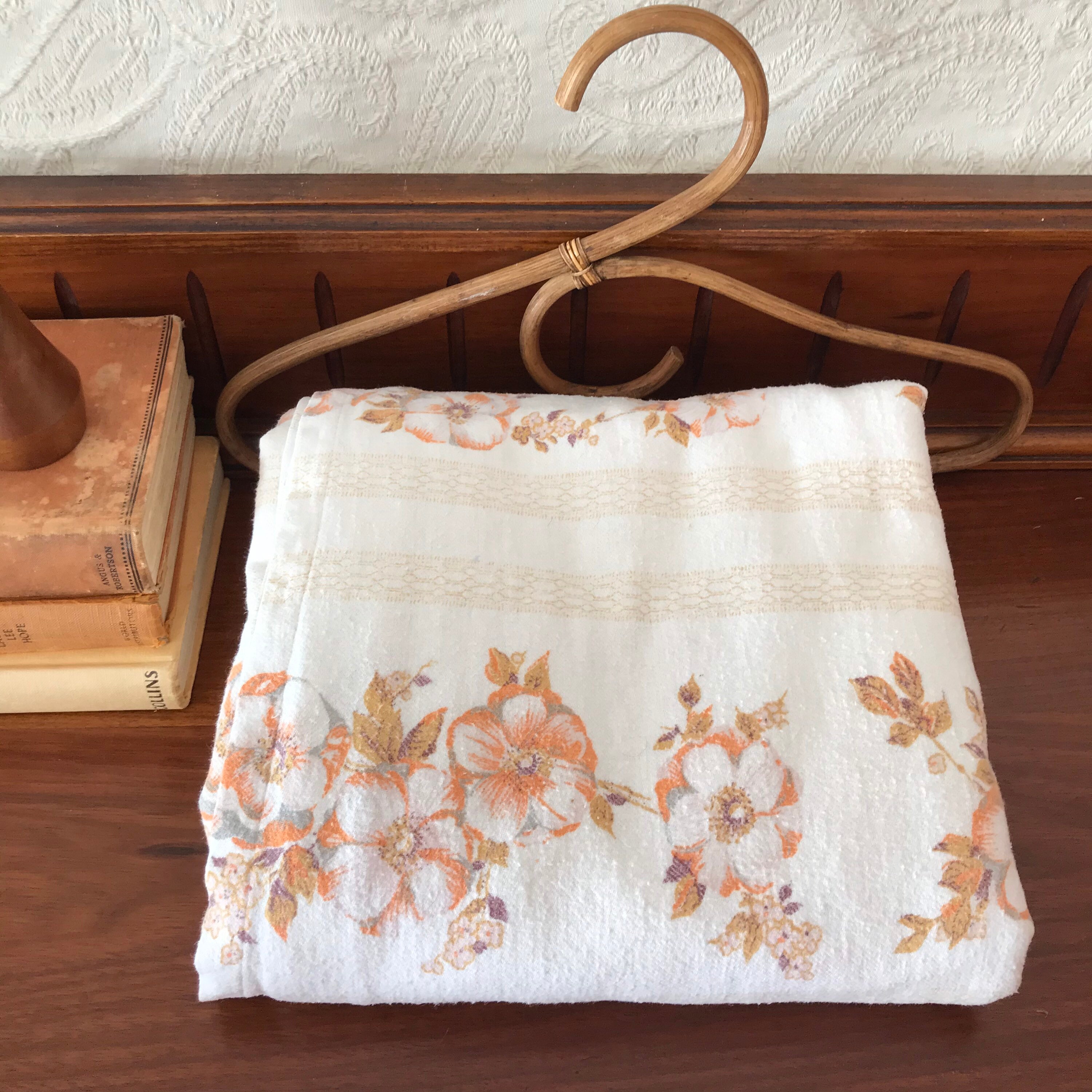 Flannelette Flat Sheet Retro Vintage Fabric Etsy