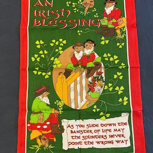 Irish Blessing Souvenir Teatowel, new Unused