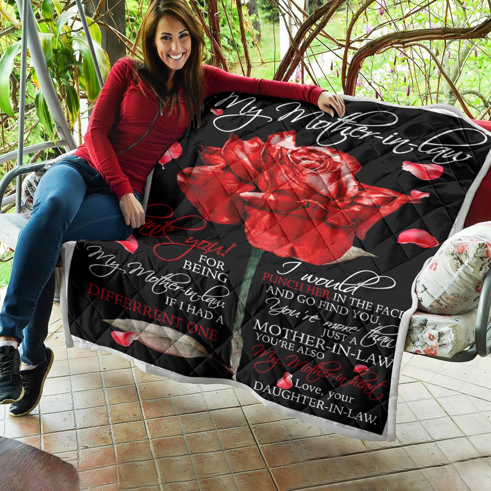 To My MotherInLaw Quilt Fleece Blanket Bedroom Decor Gift Etsy