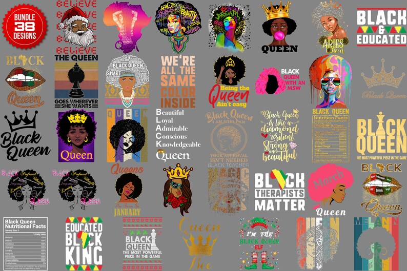 Black Girl Melanin png Melanin png Black Queen png Black Pride png Combo 38 Black Queen png Black Pride png,Black Girl Print Digital