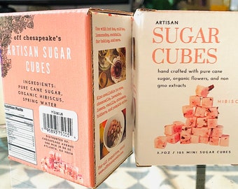 SALE 125 Hibiscus Sugar Cubes in previous Product Box