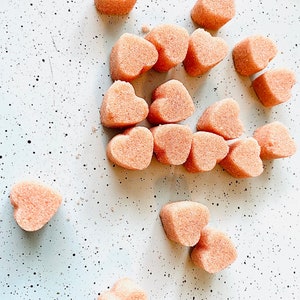 Heart Shaped Sugar Cubes (40 or 100) SIZE: .42 inches thick