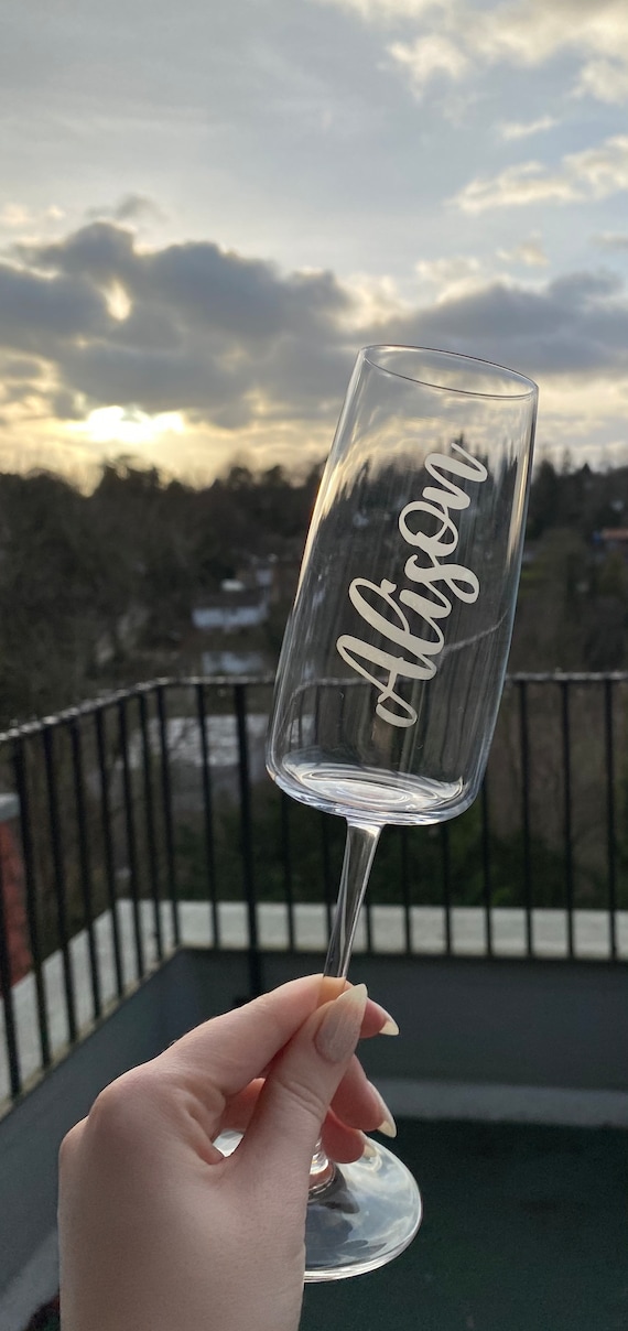 Personalised Champagne Glass Engraved Prosecco Glass Etsy