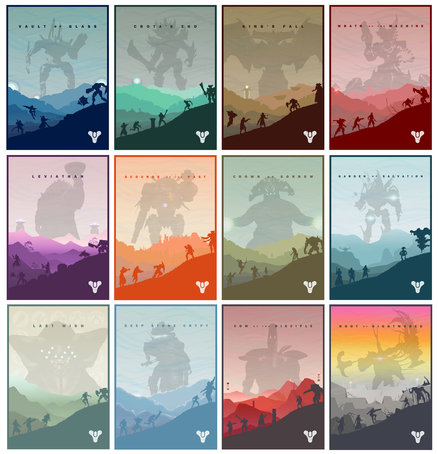 Destiny Raid Collection Destiny 1 and 2 Complete Set Etsy