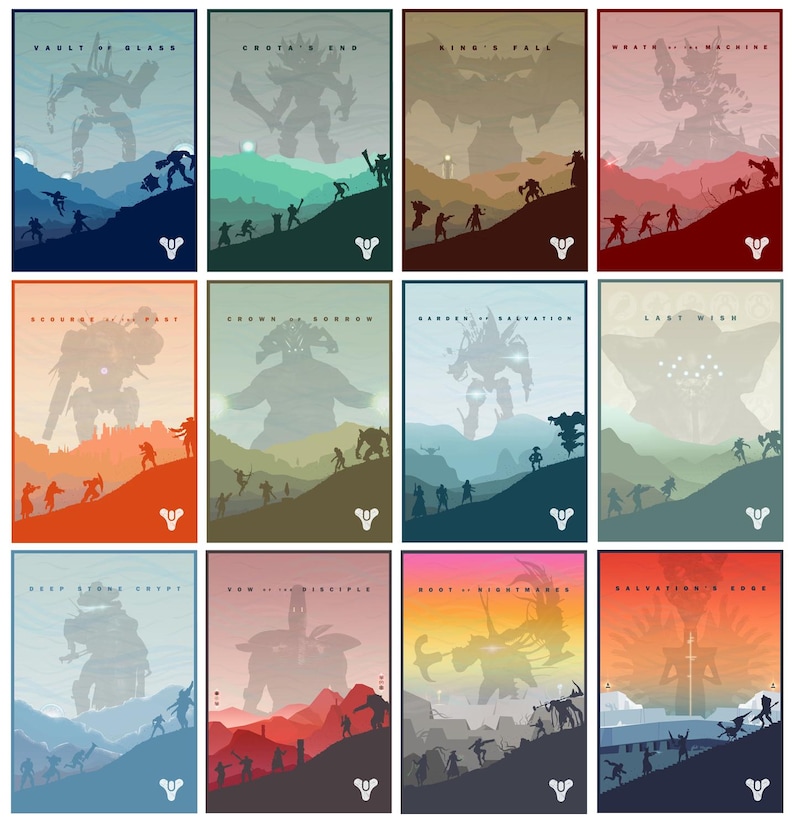 Destiny Raid Collection - Destiny 1 and 2 Complete Set - Etsy