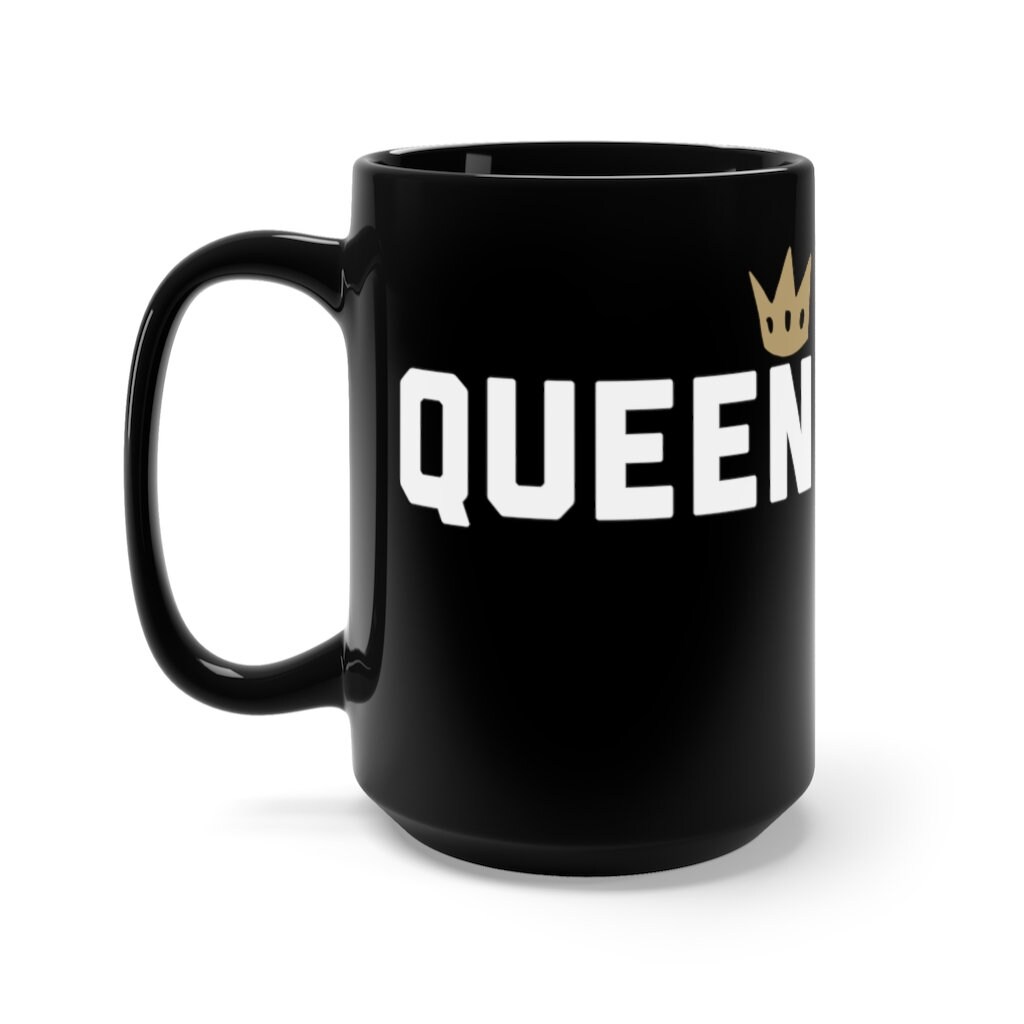 Queen Black Mug 11oz & 15oz Tiara Queen Mug Royalty Coffee Etsy UK