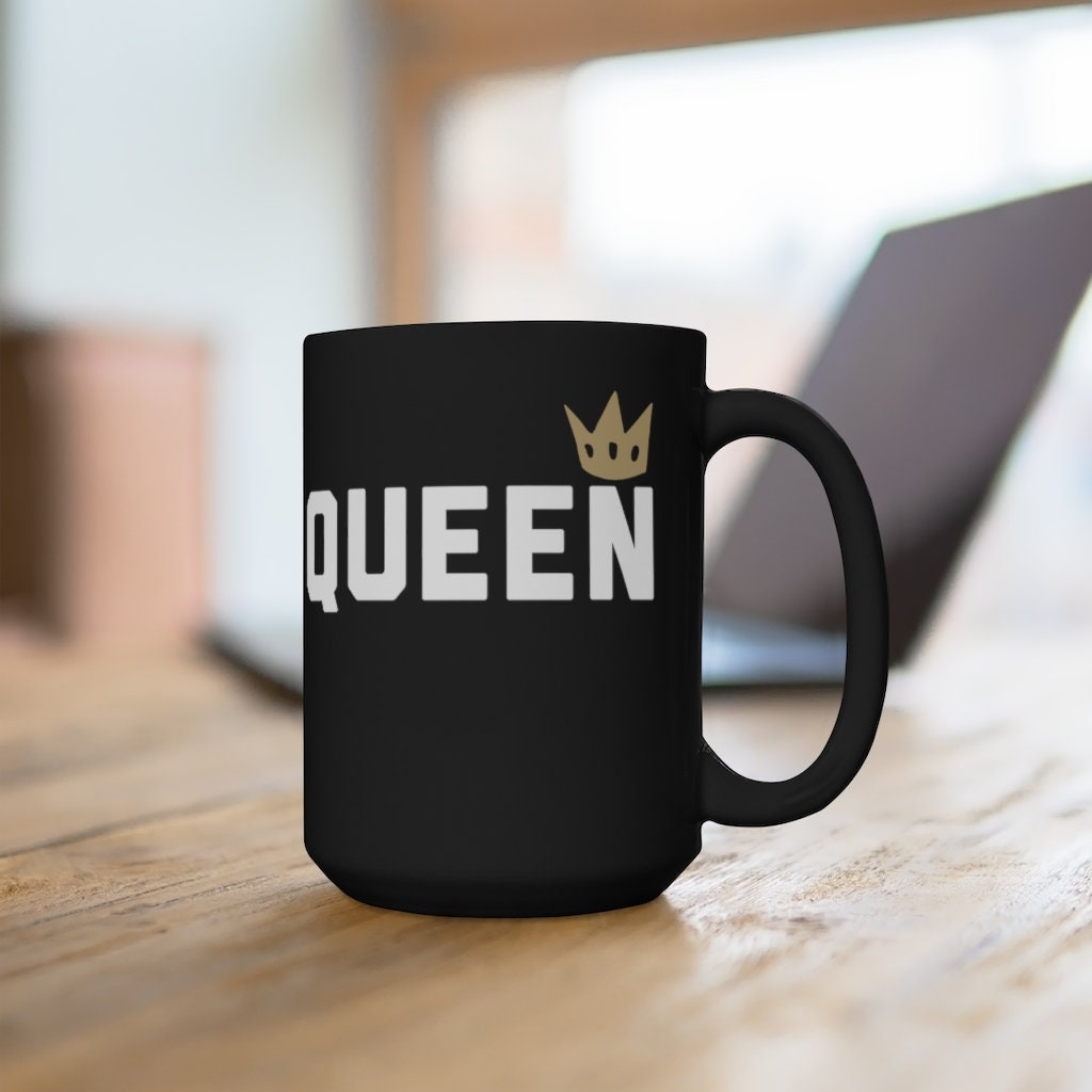 Queen Black Mug 11oz & 15oz Tiara Queen Mug Royalty Coffee Etsy UK