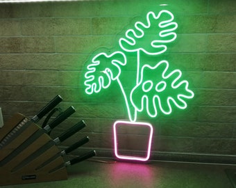 Monstera Leaf LED Neon Sign