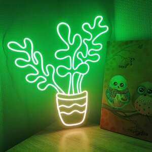 Crassula Money plant Jade plant Neon Sign
