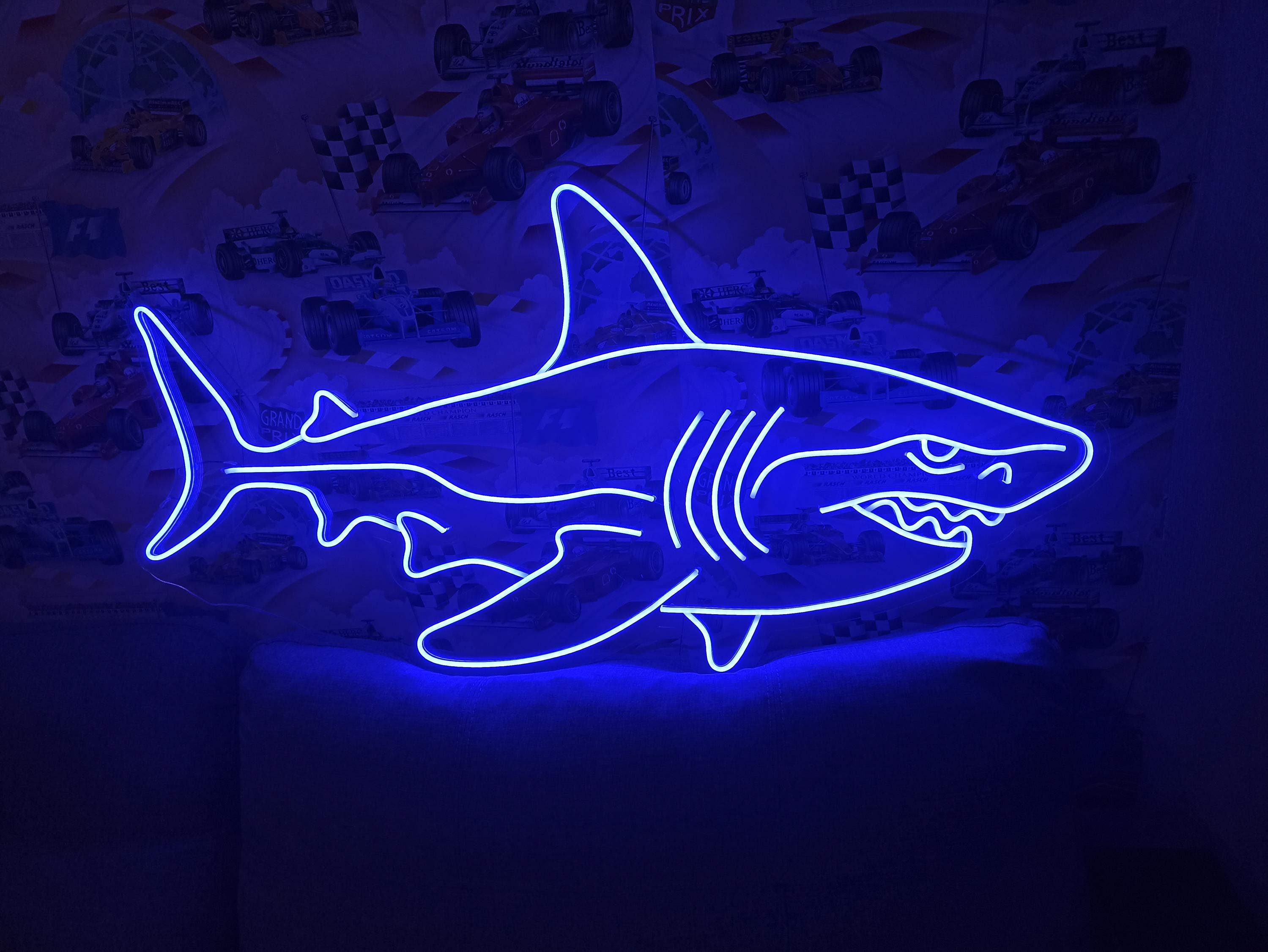 Shark Led Sign Shark Neon Sign, Shark - LED Neon Light, Ocean Shark Neon Sign, Shark ...
