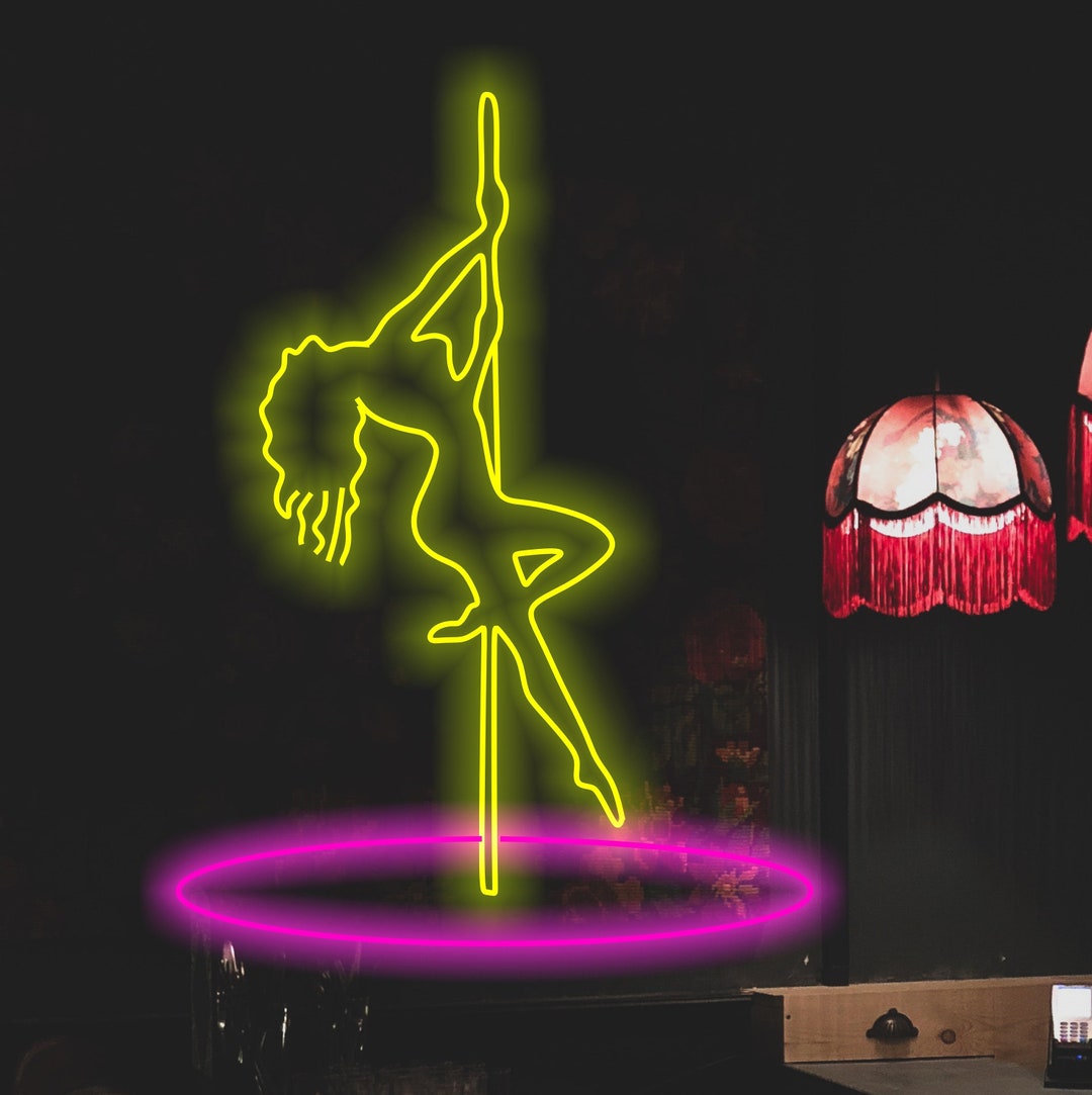 Pole Dance Neon Sign, Club Neon Sign, Nightclubs and Bars, Neon Sign ...