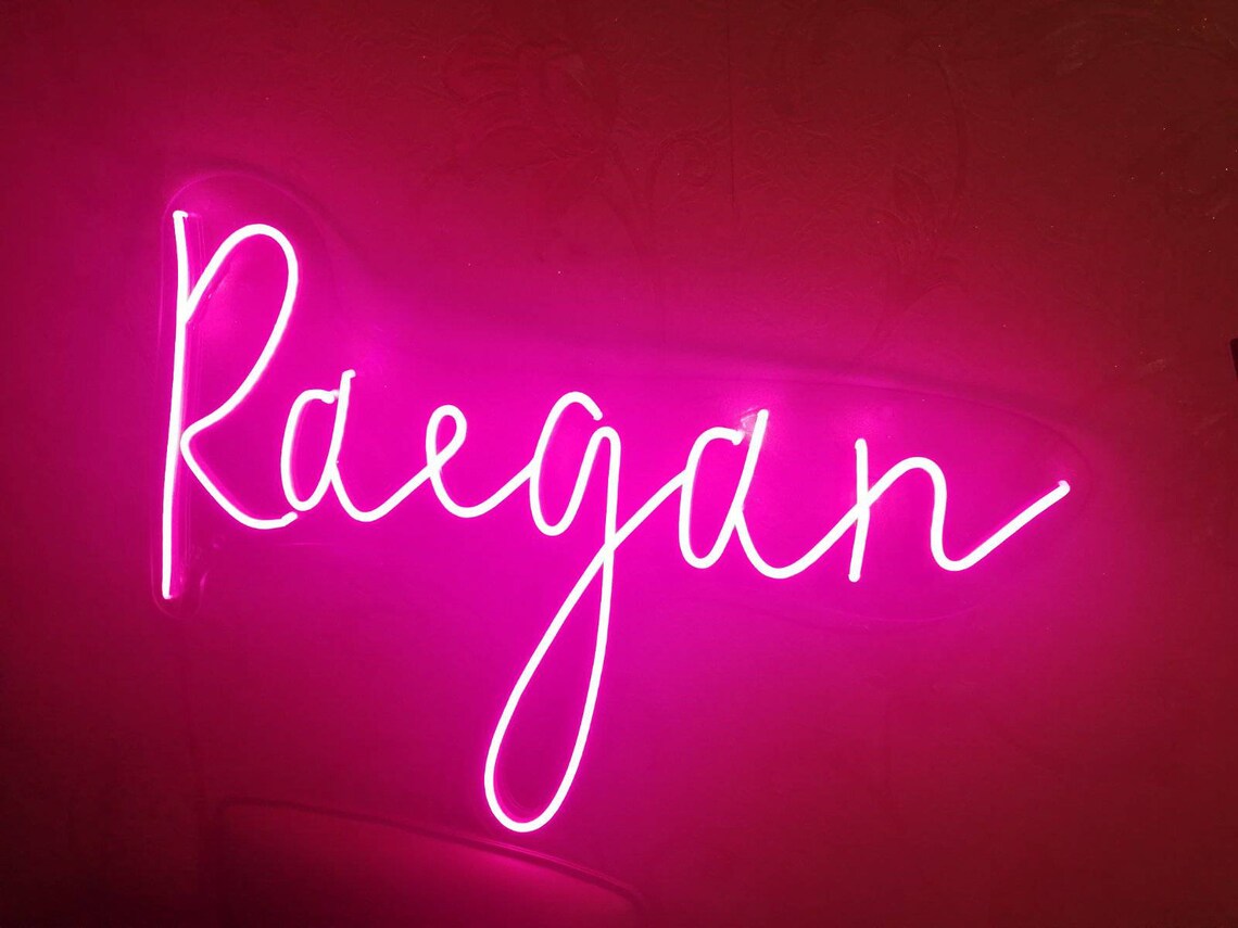 Custom Name Neon Sign Bedroom Personalized Light Up Name Etsy
