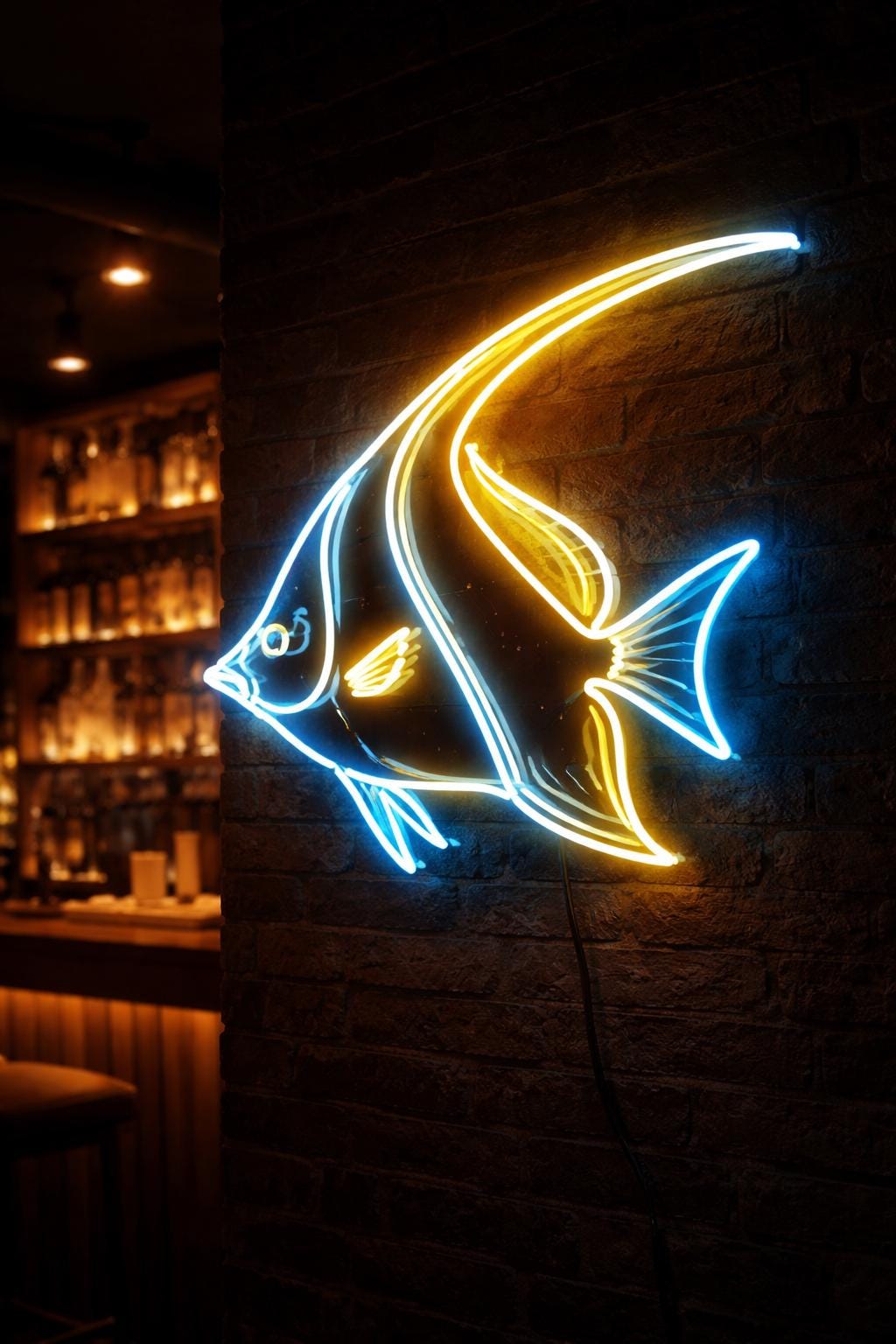 Bannerfish Neon Sign, Tropical Fish Neon Sign, Reef Fish Neon Sign ...