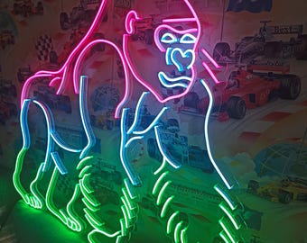 ピンクパンサー ネオンライト オンサイン アニメーションピンク