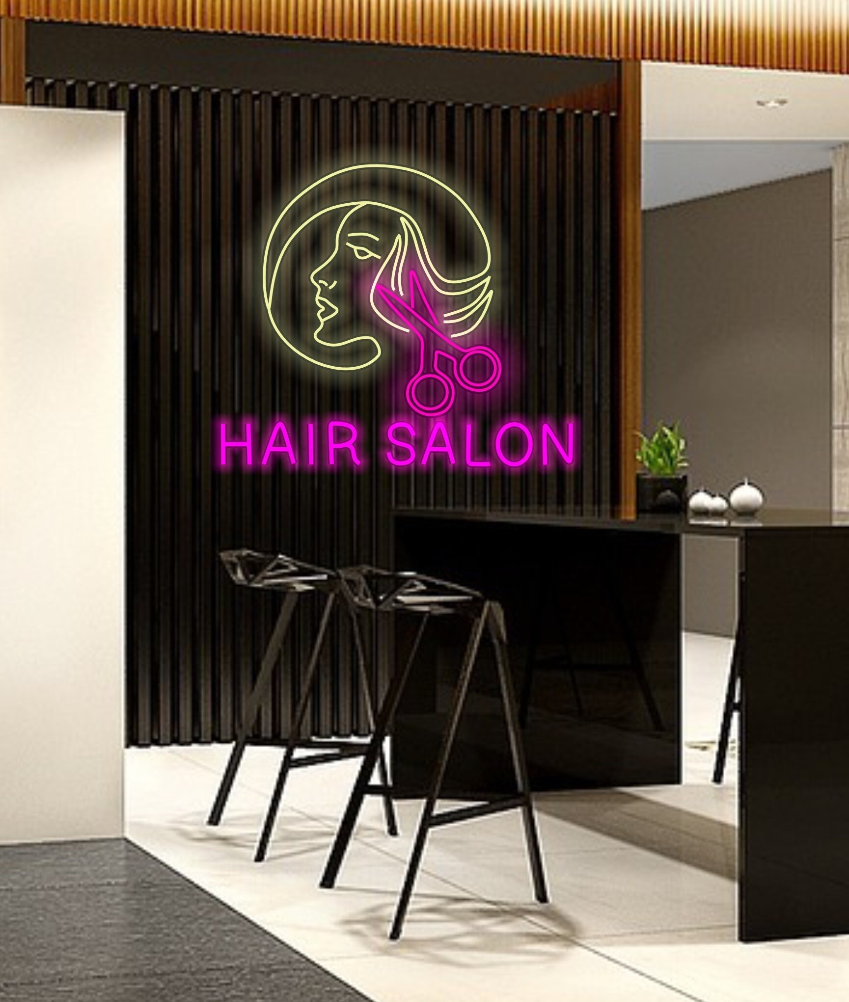 Love is in the Hair, insegna al neon con telecomando, insegne al