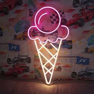 Eiscreme-LED-Neonlicht | Wandbehänge, Wohndekor, Bar Neon Schild, Küche Neon Schild