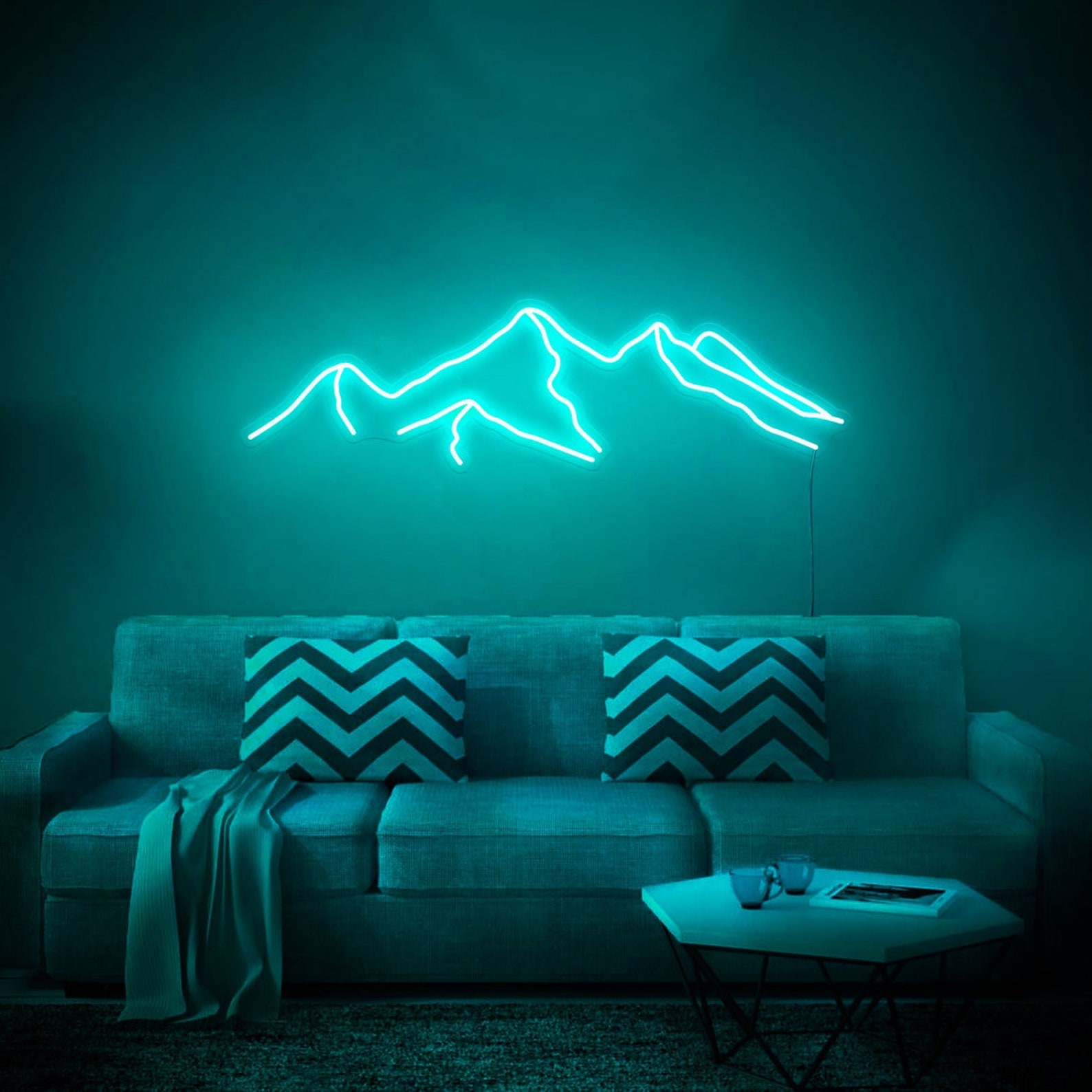 Mountains LED Neon Sign Wall Decor Wall Sign Neon Lights | Etsy