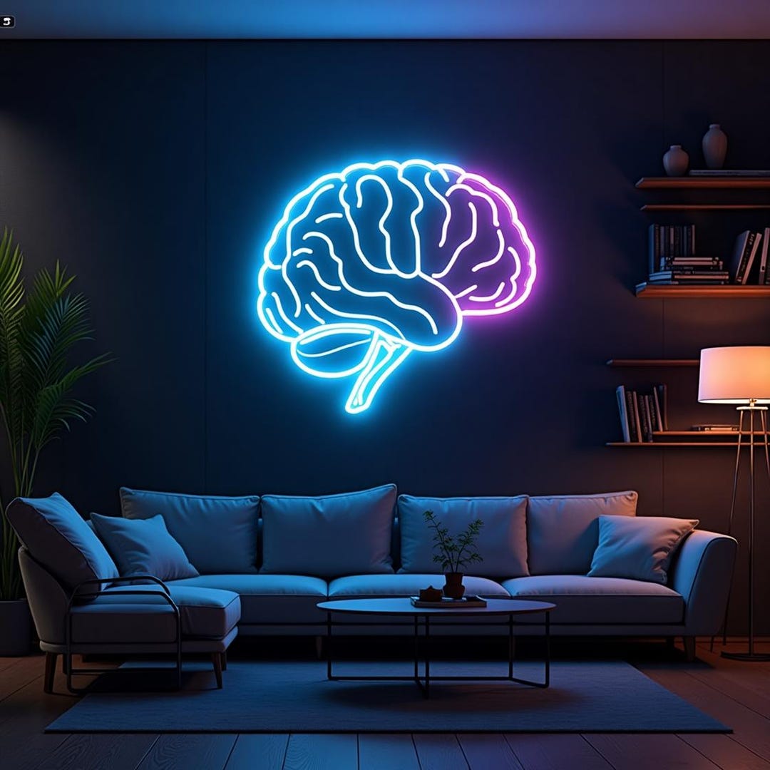 Human Brain Neon Sign, Lamp Decor for Wall Human Brain, Human Brain ...