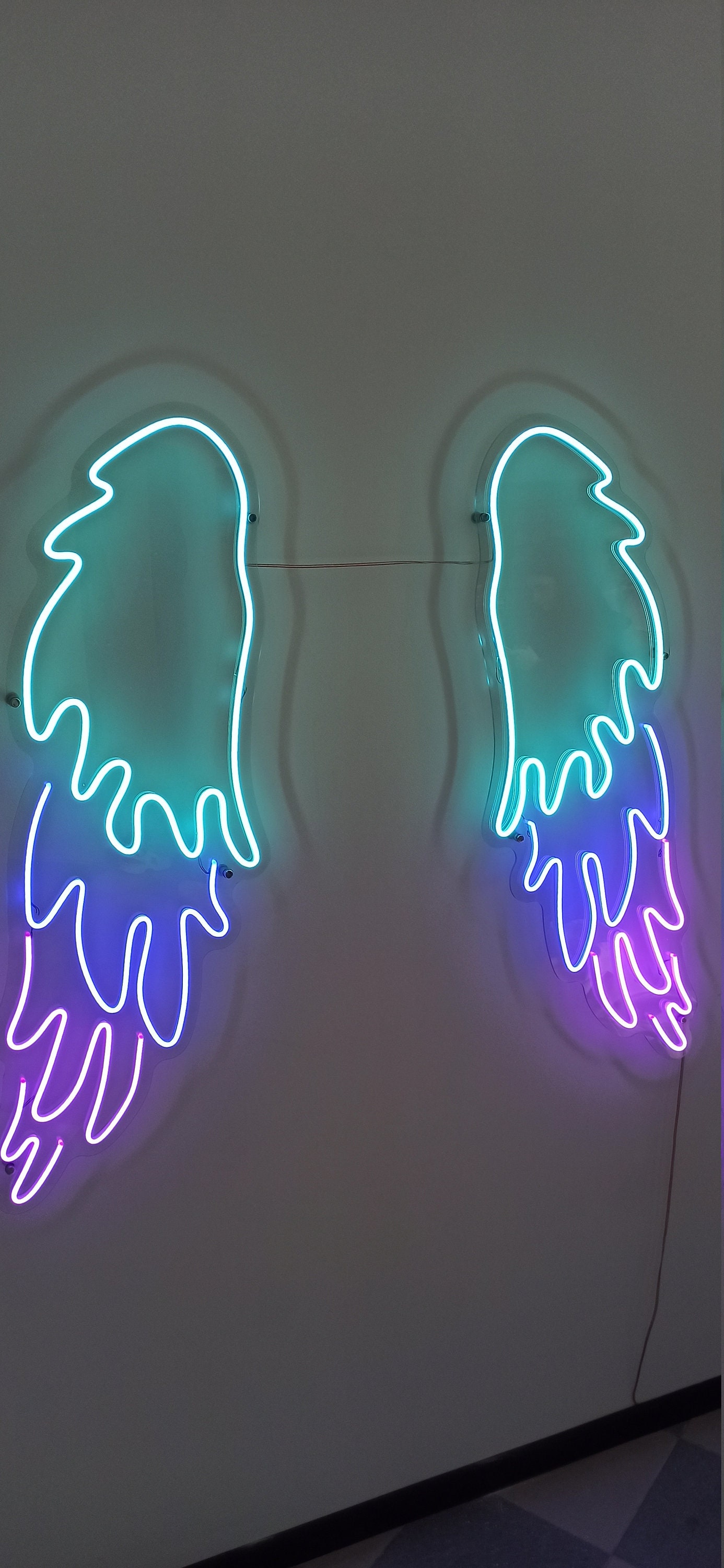 Engelsflügel Wanddekoration LED-Lichtflügel, Neon-Engelsflügel
