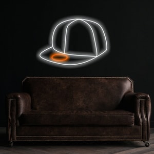 Insegna al neon a forma di berretto da baseball, Insegna al neon a forma di cappello, Luce al neon per berretto da baseball, Neon personalizzato per berretto da baseball, Insegna al neon per amanti dei cappelli
