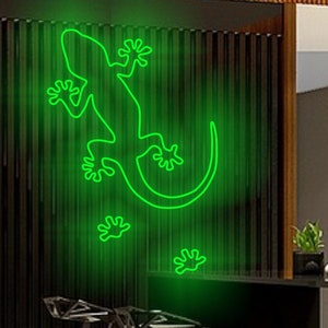 Salamander neon sign, lizard crawling on the wall neon sign, Reptile neon sign, Gecko neon sign, Iguana neon sign, Dragon neon sign